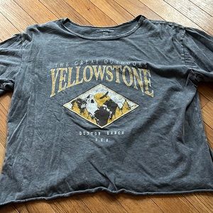 Yellow Stone cropped tee